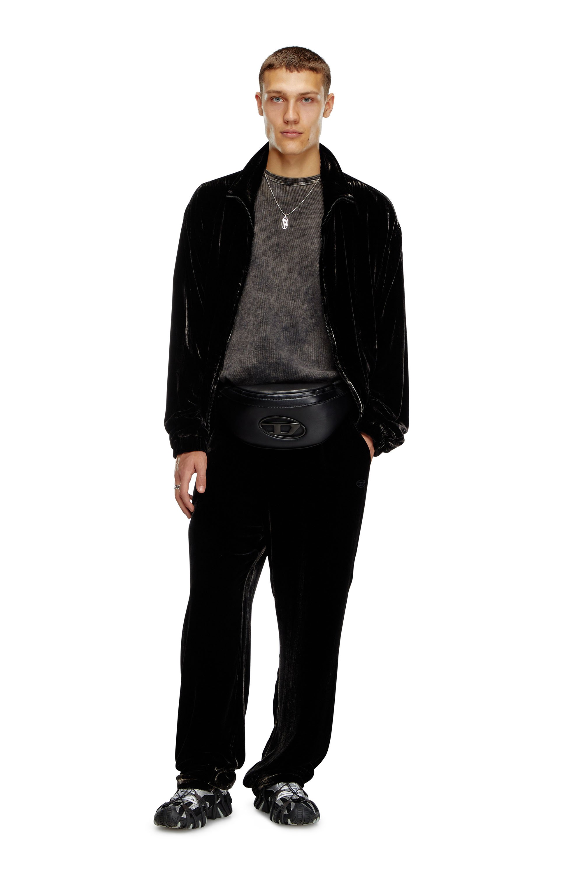 Diesel - HOLI-D BELT BAG M, Male's Holi-D-Belt bag in PU and neoprene in ブラック - 2
