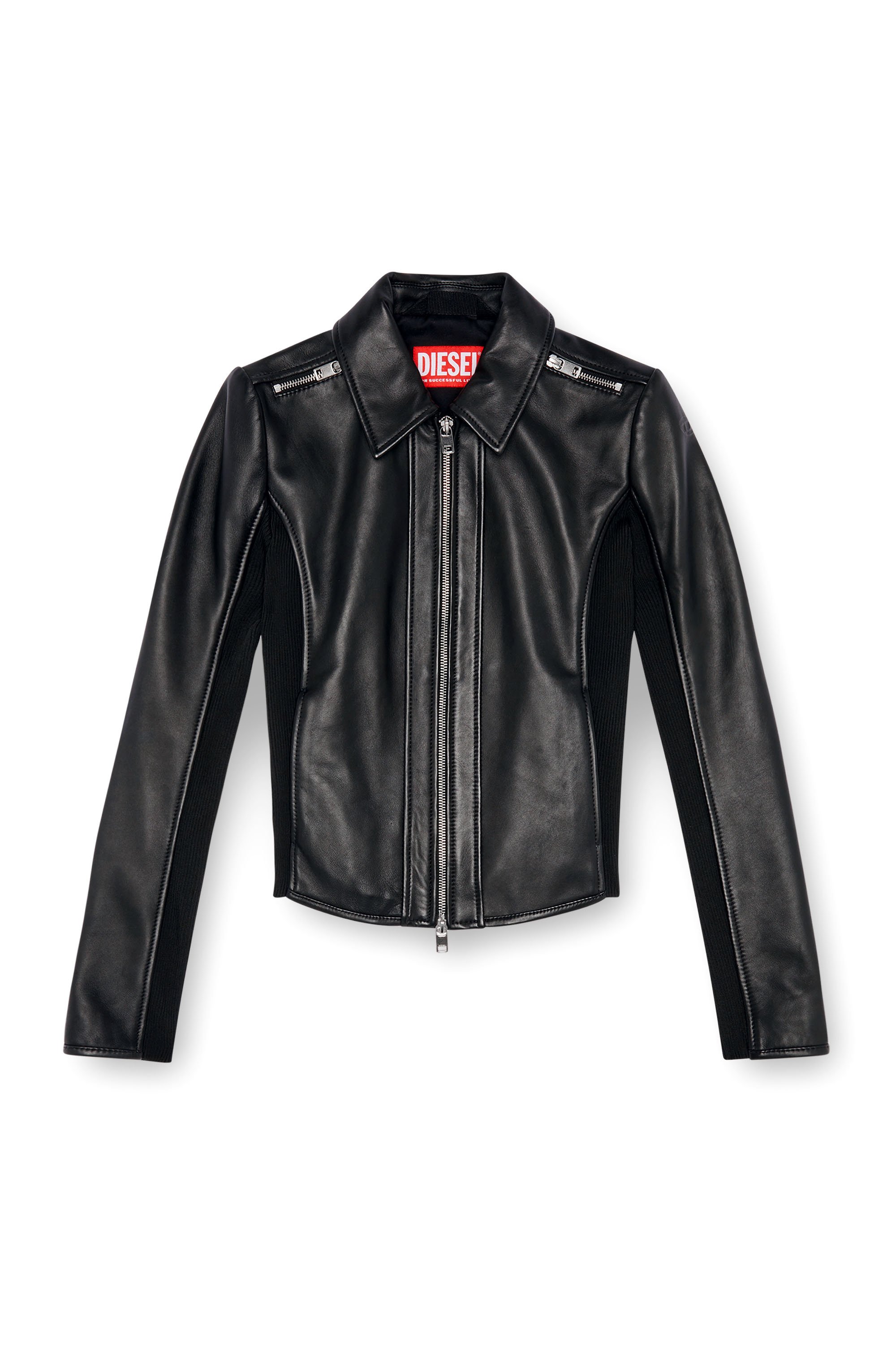 Diesel - L-SASK, Female's レザージャケット in ブラック - 3